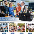Foldable and Portable Outdoor Car Camping Picnic Storage Bag