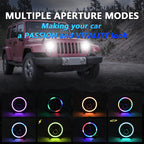 C0090 7 inch Car Colorful Round Angel Eye Headlight, C0090