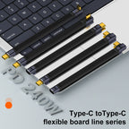 240W 40Gbps USB-C / Type-C Male to USB-C / Type-C Female Flexible Board Data Cable, Type-C Male to Type-C Female Straight