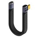240W 40Gbps USB-C / Type-C Male to USB-C / Type-C Female Side Bend Flexible Board Data Cable, Type-C Male to Type-C Female Side Bend