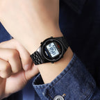SKMEI 1882 Multifunctional Men 30M Waterproof Luminous Stainless Steel Digital Wrist Watch