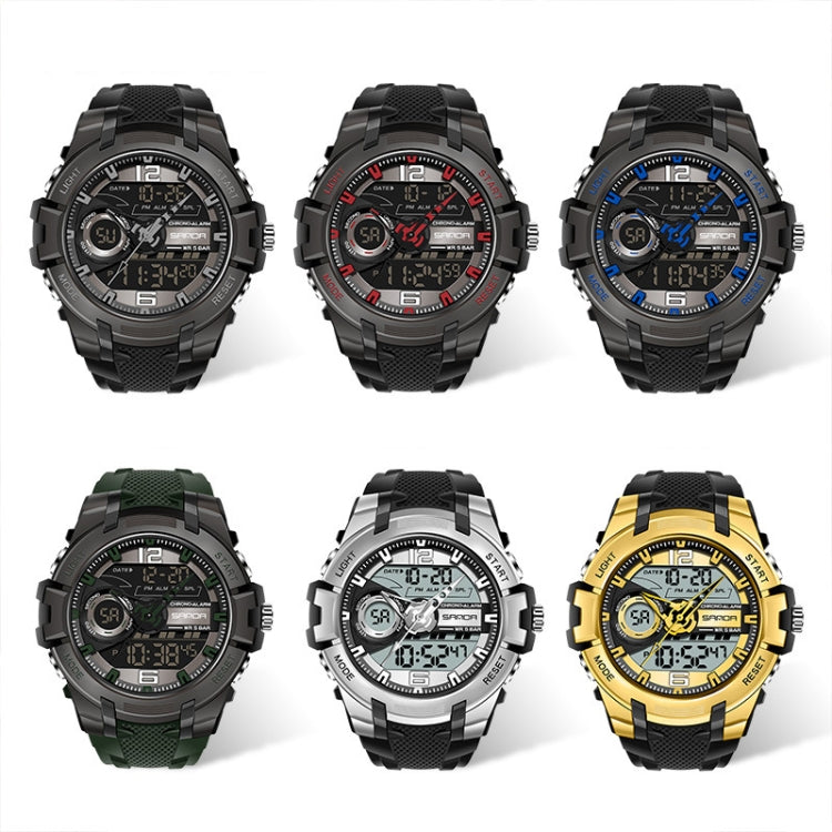 SANDA 6015 Men Multifunctional Waterproof Luminous Sports Watch