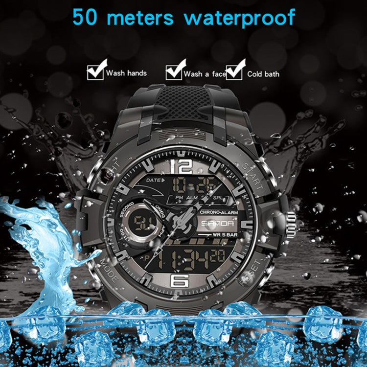 SANDA 6015 Men Multifunctional Waterproof Luminous Sports Watch