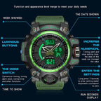 SANDA 3132 Men Multifunctional Waterproof Luminous Sports Watch