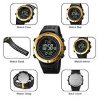 Shimei 2096 Multifunctional Men 50M Waterproof Compass Noctilucent Digital Wrist Watch