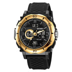 SKMEI 2098 Multifunctional Men 50M Waterproof Thermometer Dual Display Digital Wrist Watch