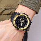 SKMEI 2098 Multifunctional Men 50M Waterproof Thermometer Dual Display Digital Wrist Watch