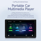 Car 7 inch IPS Portable Smart Screen Wireless Screen Projection Carplay Android Auto, with Reversing Camera, with Reversing Camera