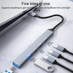 ADS-809 PD 100W 5 in 1 USB-C / Type-C Port Multifunctional Docking Station, PD 100W 5 in 1