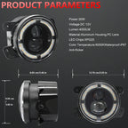 Y4 4 inch 1 Pair Light Guide Dual Lens Fog Light, For Jeep Wrangler JK 2 Door 2007-2015
