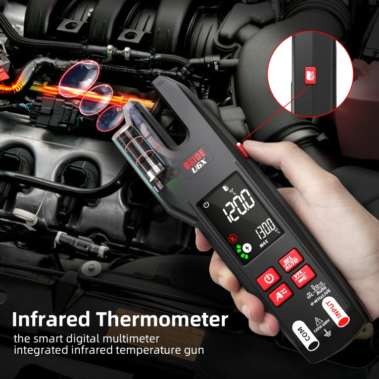 BSIDE U6X AC/DC Clamp-on Infrared Temperature Measurement Multimeter, U6X