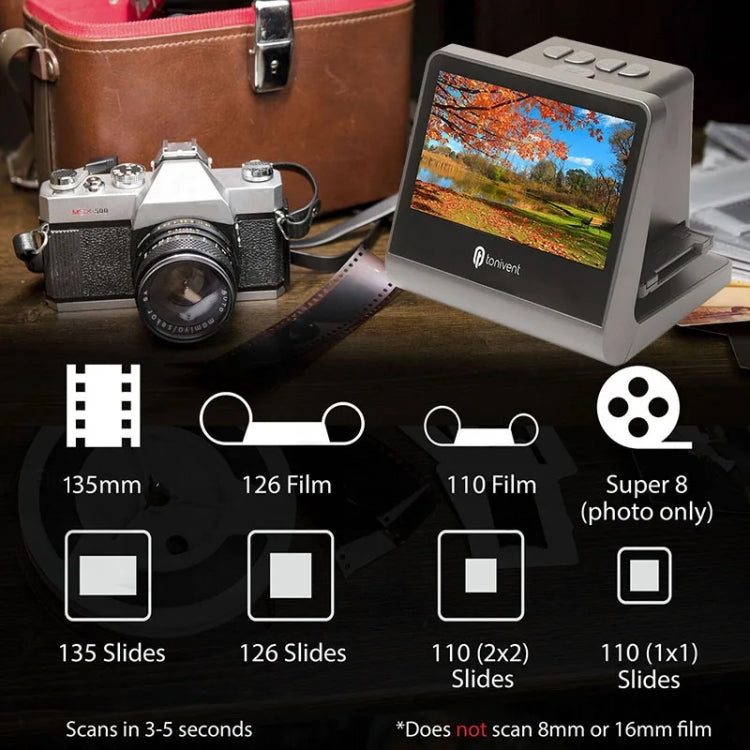 Film Scanner 22MP | Tonivent TON171 5” HD Screen