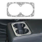 For Ford Mustang Mach E 2021 Car Rear Seat Cup Holder Frame Diamond Decorative Sticker, Rear Seat Cup Holder