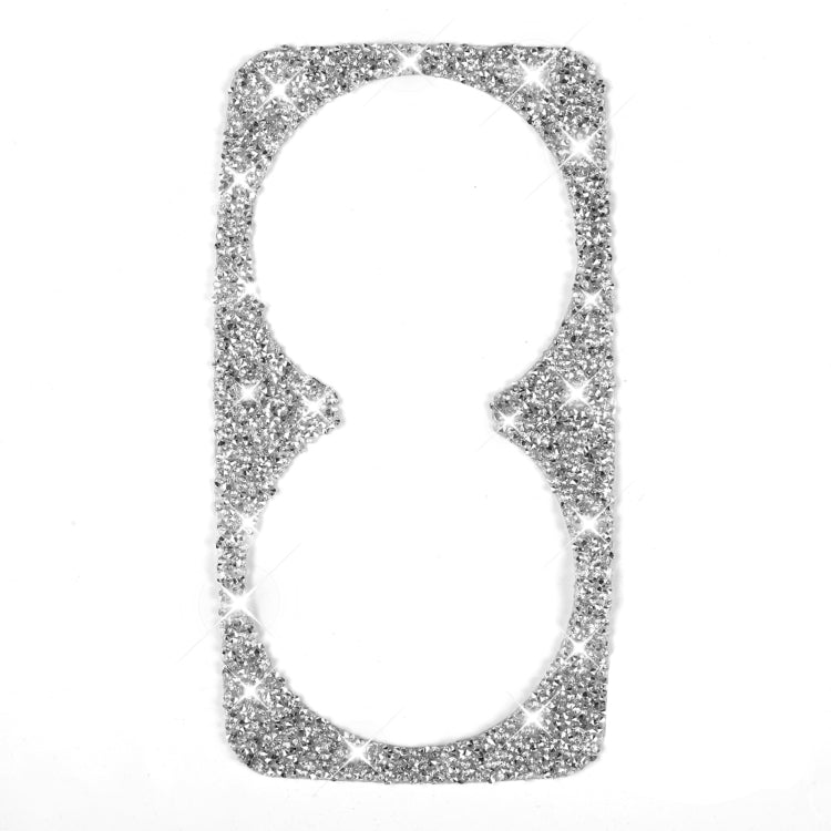 For Ford Mustang Mach E 2021 Car Rear Seat Cup Holder Frame Diamond Decorative Sticker, Rear Seat Cup Holder