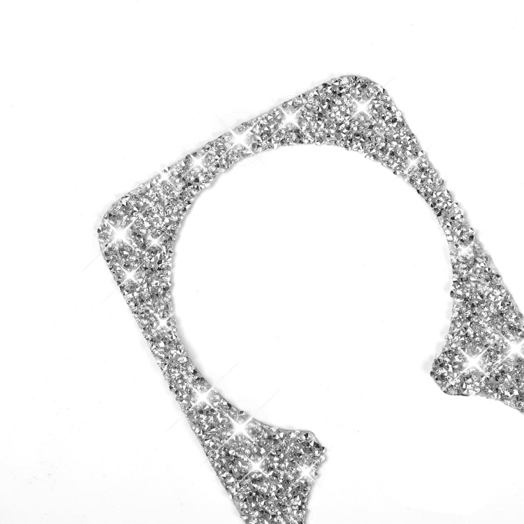 For Ford Mustang Mach E 2021 Car Rear Seat Cup Holder Frame Diamond Decorative Sticker, Rear Seat Cup Holder