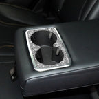 For Ford Mustang Mach E 2021 Car Rear Seat Cup Holder Frame Diamond Decorative Sticker, Rear Seat Cup Holder