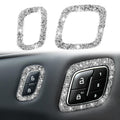 For Ford Mustang Mach E 2021 Car Door Lock Button Diamond Decorative Sticker, Left Drive, Door Lock Button