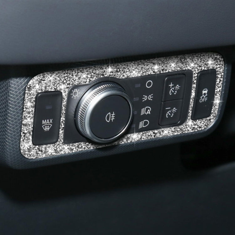 For Ford Mustang Mach E 2021 Car Headlight Switch Panel Diamond Decorative Sticker, Headlight Switch Panel