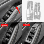 For Ford Mustang Mach E 2021 4 in 1 Car Window Lift Panel Diamond Decorative Sticker, Left Drive, Window Lift Panel