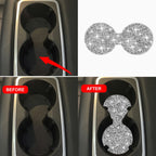 For Ford Mustang Mach E 2021 Car Small Cup Base Diamond Decorative Sticker, Small Cup Base