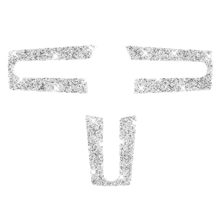 For Ford Mustang 2005-2009 3 in 1 Car Steering Wheel Diamond Decorative Sticker, Left Drive, Car Steering Wheel