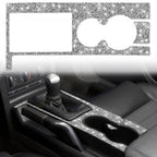 For Ford Mustang 2005-2009 Car Gear Panel Diamond Decorative Sticker, Left Drive, Gear Panel
