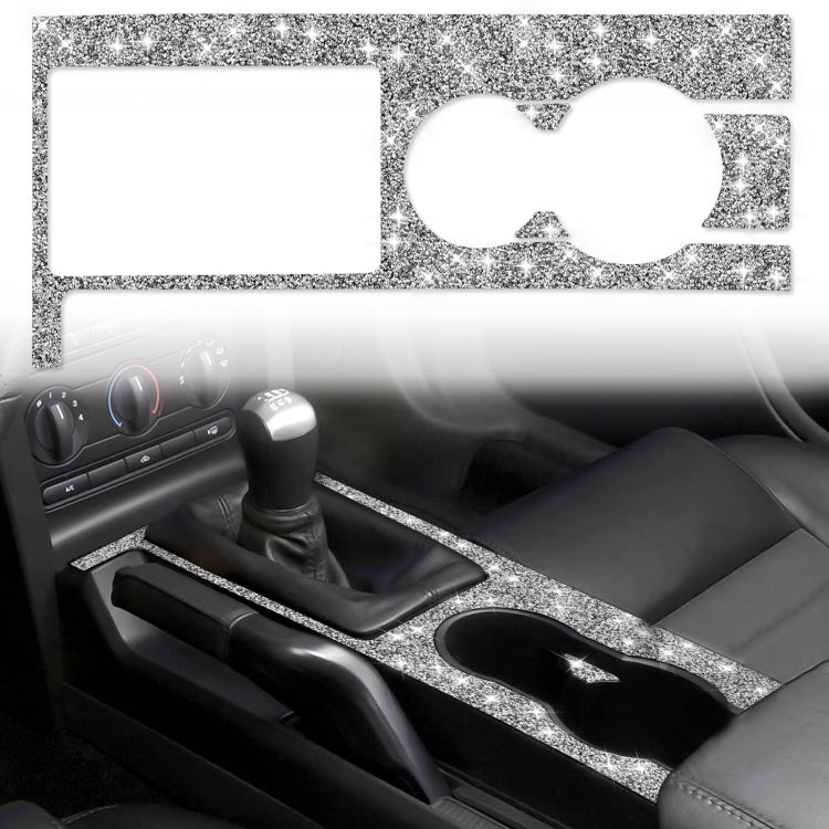 For Ford Mustang 2005-2009 Car Gear Panel Diamond Decorative Sticker, Left Drive, Gear Panel