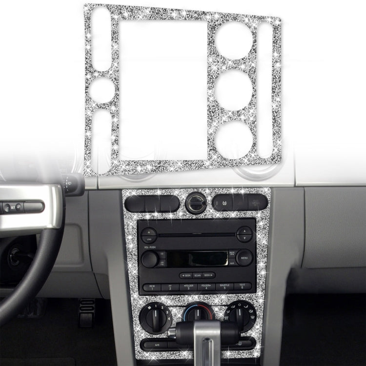 For Ford Mustang 2005-2009 Car Air Conditioning Control Panel Diamond Decorative Sticker, Left Drive, Air Conditioning Control Panel