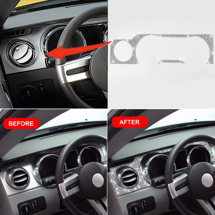 For Ford Mustang 2005-2009 Car Dashboard Frame Diamond Decorative Sticker, Left Drive, Dashboard Frame