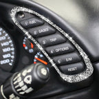 For Chevrolet Corvette C5 1998-2004 2 in 1 Both Sides of Car Speedometer Diamond Decorative Sticker, Left Drive