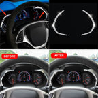 For Chevrolet Corvette C7 2014-2019 2 in 1 Car Dashboard Frame Diamond Decorative Sticker, Left Drive, 2 in 1 Dashboard Frame
