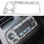 For Chevrolet Corvette C7 2014-2019 Car Headlight Switch Frame Diamond Decorative Sticker, Left Drive, Headlight Switch Frame