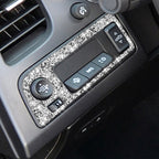 For Chevrolet Corvette C7 2014-2019 Car Headlight Switch Frame Diamond Decorative Sticker, Left Drive, Headlight Switch Frame