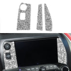 For Chevrolet Corvette C7 2014-2019 3 in 1 Car Navigate Panel Diamond Decorative Sticker, Left Drive, 3 in 1 Navigate Panel