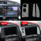 For Chevrolet Corvette C7 2014-2019 3 in 1 Car Navigate Panel Diamond Decorative Sticker, Left Drive, 3 in 1 Navigate Panel