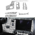 For Chevrolet Corvette C7 2014-2019 7 in 1 Car Central Control Panel Diamond Decorative Sticker, Left Drive, 7 in 1 Central Control Panel
