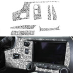 For Chevrolet Corvette C7 2014-2019 7 in 1 Car Central Control Panel Diamond Decorative Sticker, Left Drive, 7 in 1 Central Control Panel