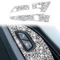 For Chevrolet Corvette C7 2014-2019 Car Door Button Panel Diamond Decorative Sticker, Left Drive, Door Button Panel