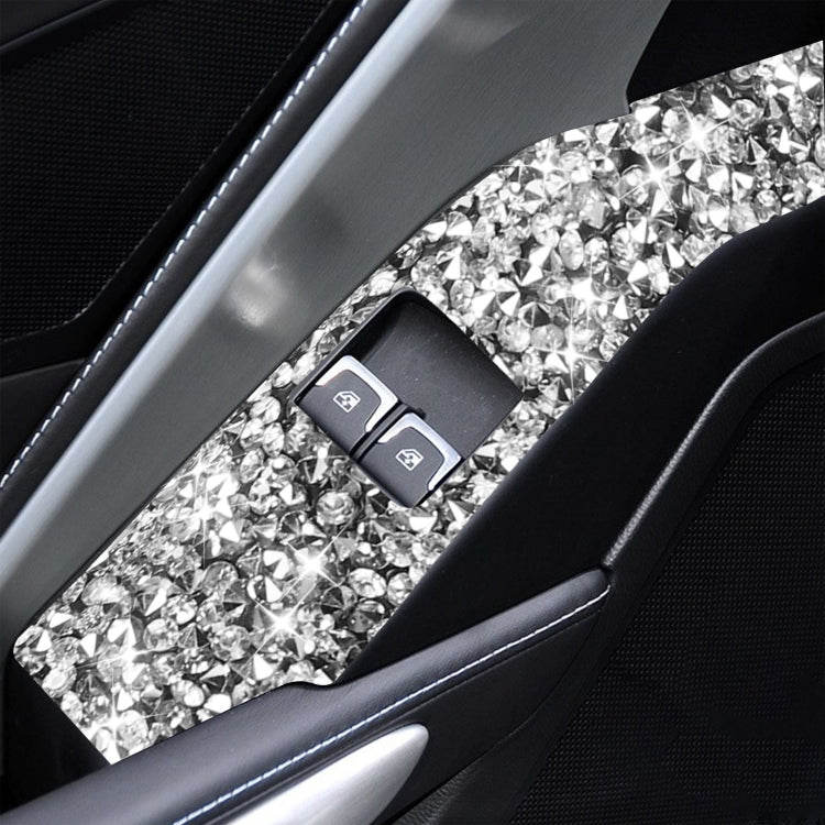 For Chevrolet Corvette C7 2014-2019 Car Door Button Panel Diamond Decorative Sticker, Left Drive, Door Button Panel