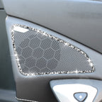 For Chevrolet Corvette C7 2014-2019 Car Door Speaker Frame Diamond Decorative Sticker, Left Drive, Door Speaker Frame
