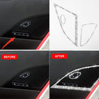 For Chevrolet Corvette C7 2014-2019 Car Door Speaker Frame Diamond Decorative Sticker, Left Drive, Door Speaker Frame