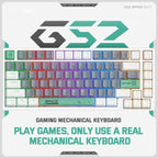 ONIKUMA G52 82 Keys RGB Lighting Wired Mechanical Keyboard, Brown Switch, Blue Switch, G52 Brown Switch, G52 Blue Switch