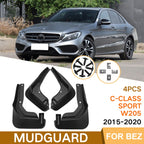 4pcs/Set Car Auto Soft Plastic Splash Flaps Fender Guard, For Mercedes-Benz C-Class W205 Sport 2015-20, For Mercedes-Benz C-Class W205 2015-2020, For Mercedes-Benz C-Class W205 Sport 2008-14, For Mercedes-Benz C-Class W205 2011-2014                    ...