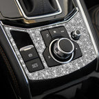 For Mazda CX-5 2017-2018 Car Electronic Handbrake Panel Diamond Decorative Sticker, Left Drive, Car Electronic Handbrake Panel, Left Drive