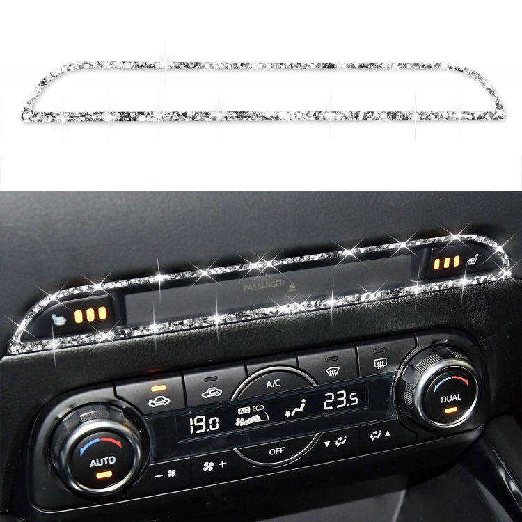For Mazda CX-5 2017-2018 Car Center Control Panel Diamond Decorative Stickerr,Left and Right Drive Universal, Car Center Control Panel