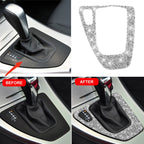 For BMW 3 Series E90 / E92 2005-2012 Car Gear Panel Diamond Decorative Sticker, Left Drive, Gear Panel