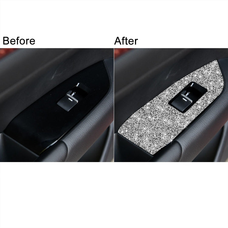 For Mazda CX-5 2017-2018 Car Window Button Panel Diamond Decorative Sticker, Left Drive, Car Window Button Panel, Left Drive