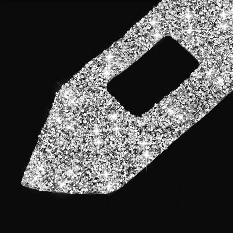 3pcs Car Window Glass Lifter Panel Diamond Decoration Sticker, Left Hand Drive, Window Glass Lifter Panel