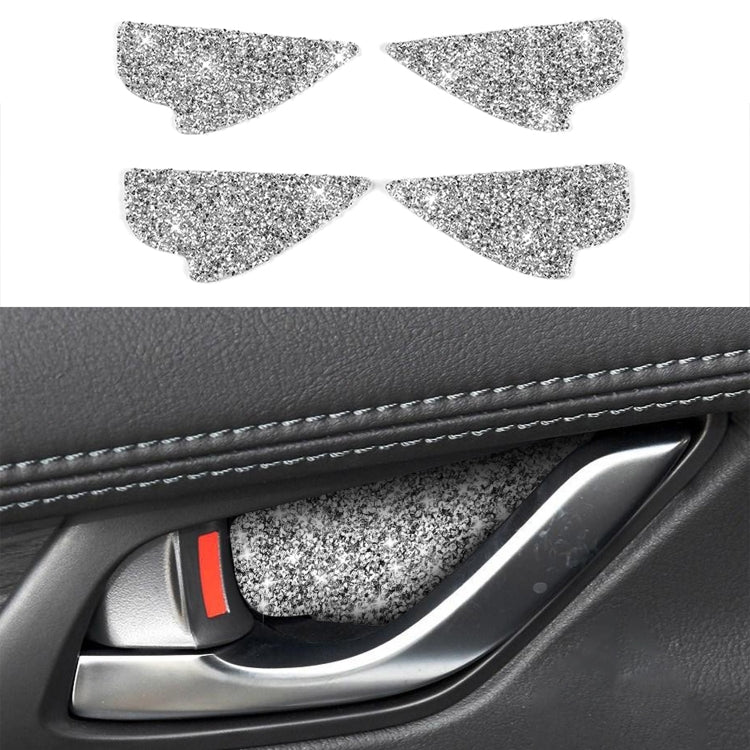 For Mazda CX-5 2017-2018 Car Inner Door Bowl Diamond Decorative Sticker,Left and Right Drive Universal, Car Inner Door Bowl