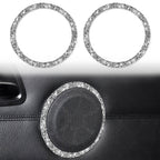 Car Door Horn Ring 2 in 1 Diamond Decorative Sticker for BMW 3 Series E90 / E84 2008-2012, X1 Series Modified 320i / 325i, Door Horn Ring